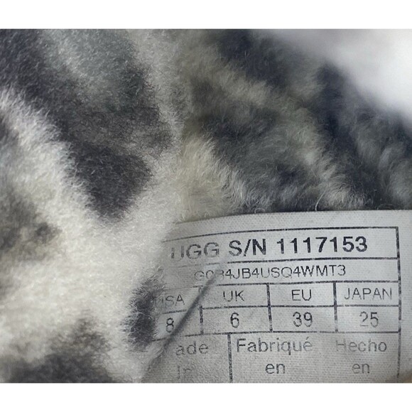 UGG Fluff Yeah Slides Slippers Womens 8 Leopard Animal Print Elastic Slingback - Picture 12 of 12